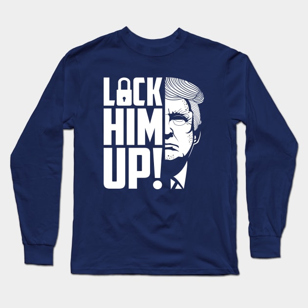 lock him up anti trump Long Sleeve T-Shirt by Top Art